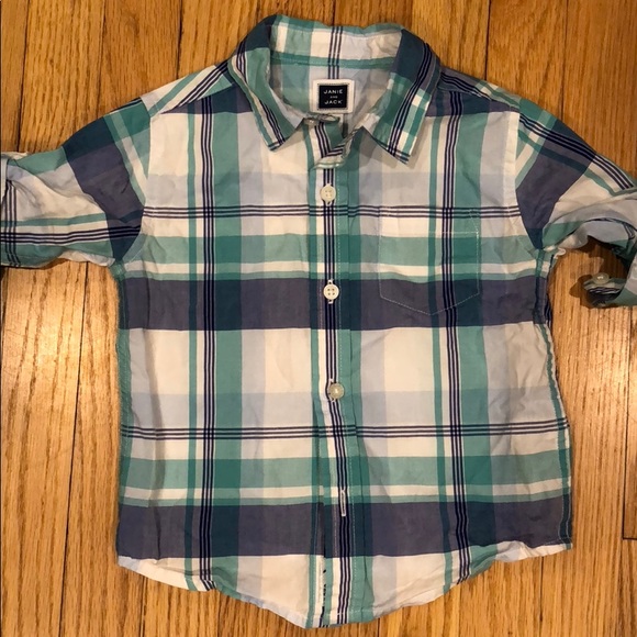 Janie and Jack plaid button down shirt - Picture 1 of 5
